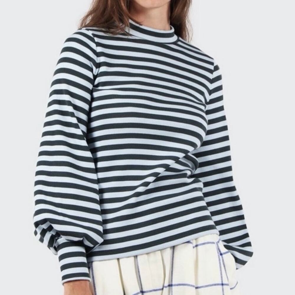 Mr. Larkin Paige Top in Forest Stripe